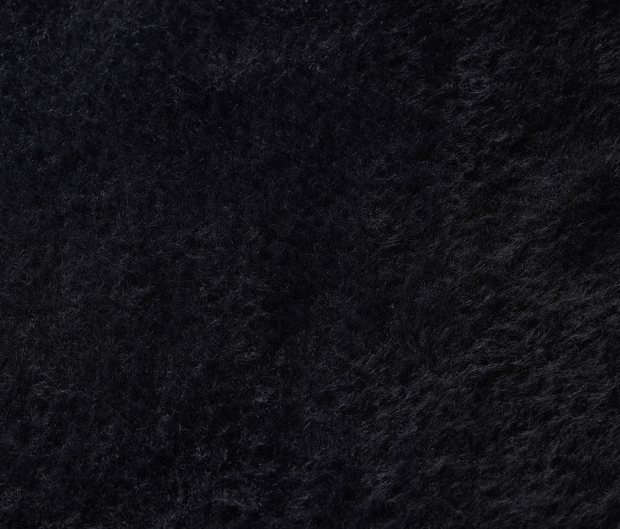 Detailaufnahme von schwarzem Fell.