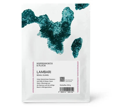 Verpackung Hoppenworth &amp; Ploch - Lambari Espresso - 250 g Ganze Bohne.