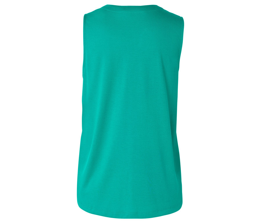 Rückansicht eines türkisfarbenen Tanktops.