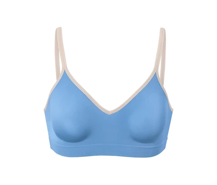 Blauer Seamless-Soft-BH.