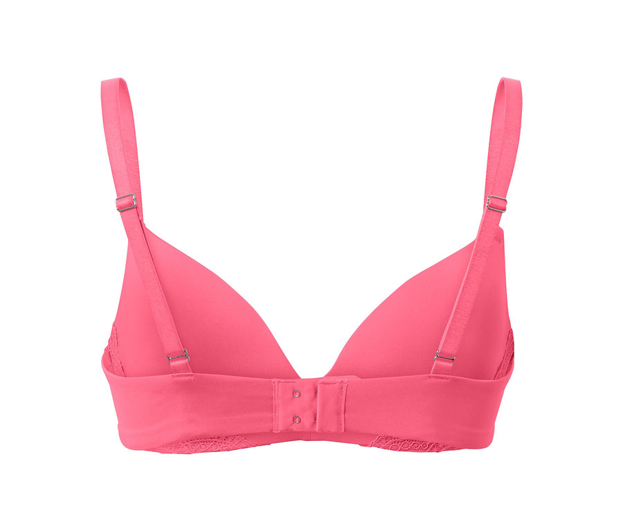 Detailaufnahme eines pinken Softschalen-BHs von hinten.
