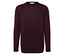 Dunkelrot melierter Merino-Pullover.