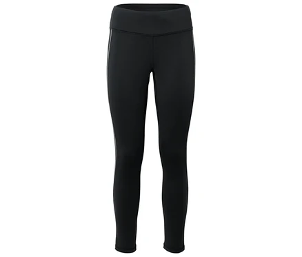 Schwarze Leggings mit hohem Bund.