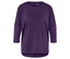 Lila Shirt mit Dreiviertelärmeln.