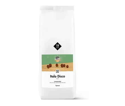 Weiße Packung 19grams - Italo Disco Espresso - 1 kg Ganze Bohne.