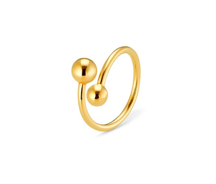 Detailansicht von Goldring, Ball.