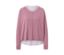 Rosa 2-in-1-Sportshirt mit langen Ärmeln.