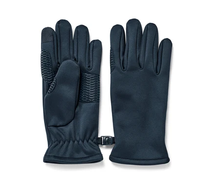 Zwei Softshell-Handschuhe.