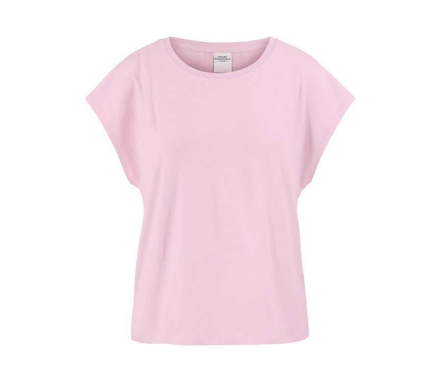 Helles rosa Sportshirt.