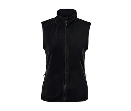 Schwarze Fleece-Weste.