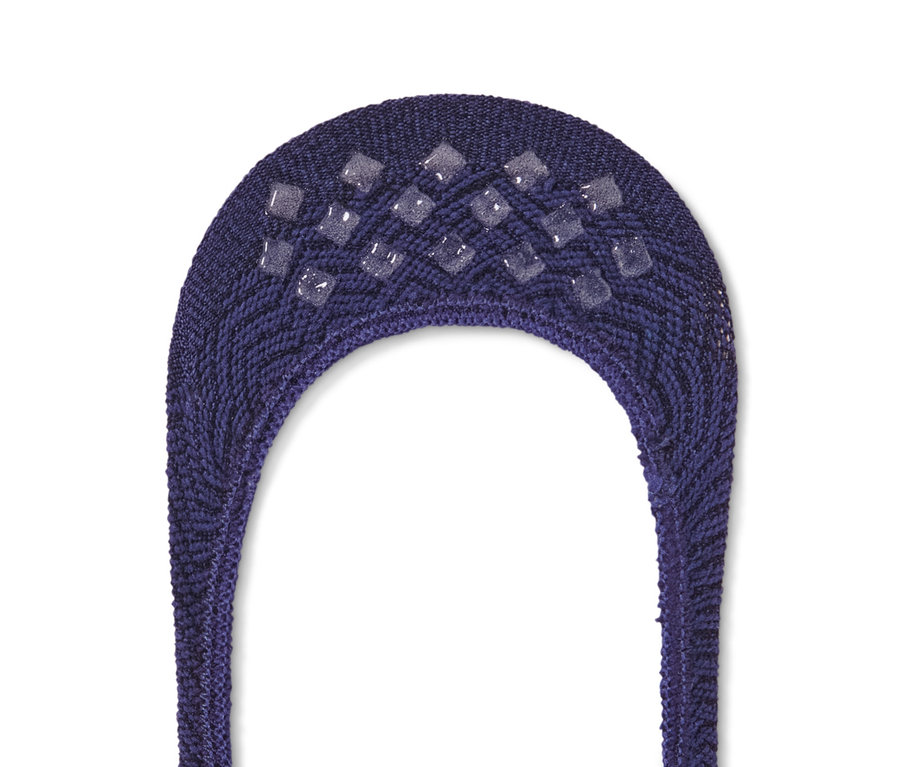 Detailansicht von einem blauen 2 Paar Sneaker-Füßlinge.