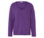 Lila V-Ausschnitt Pullover.