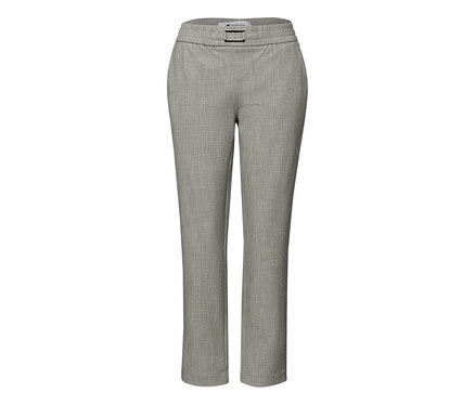 Graue Street One Joggpants mit Gürtelschlaufen und Schnalle.