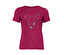 Pink mit silberglänzendem Garn und schwarzem Disney-Motiv