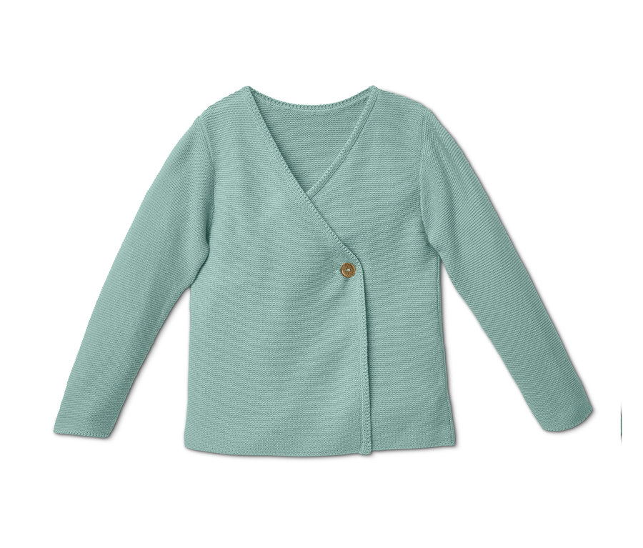 Eine Wickeljacke auf hellem Hintergrund.