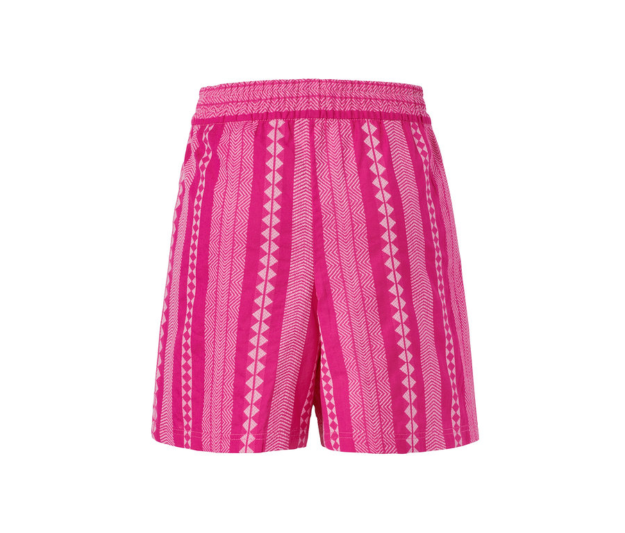 Webshorts mit Ikat-Muster.
