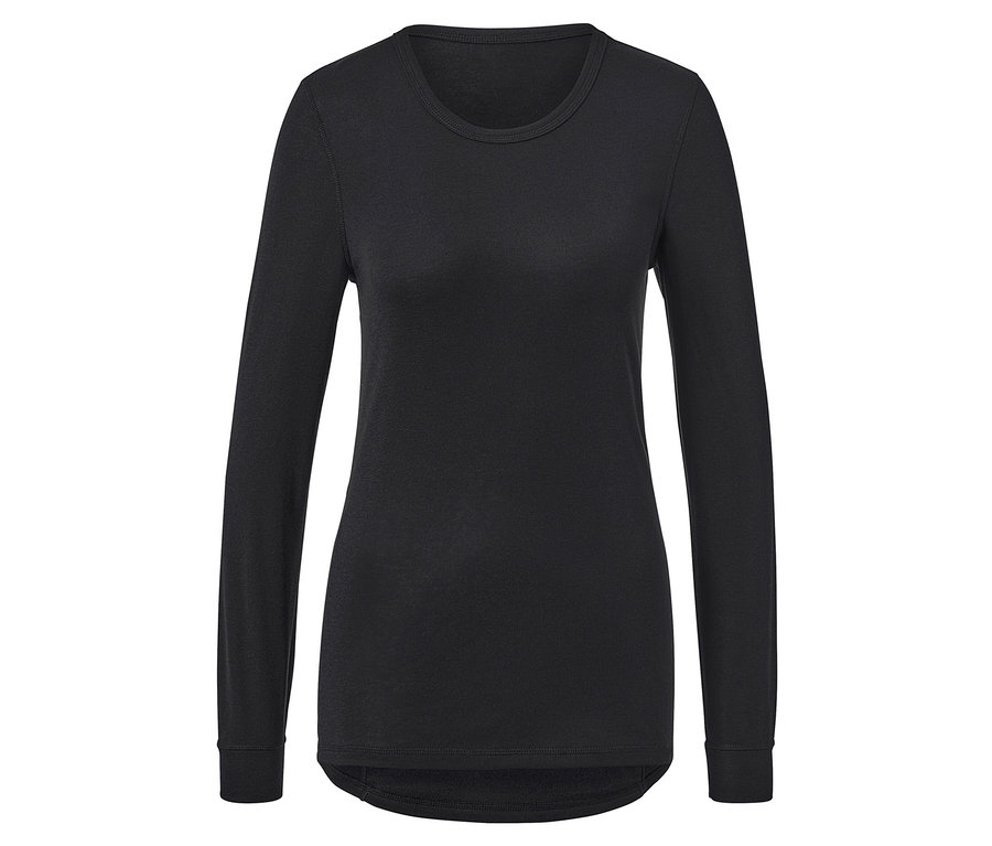 Schwarze Thermo-Funktionswäsche mit langen Ärmeln.