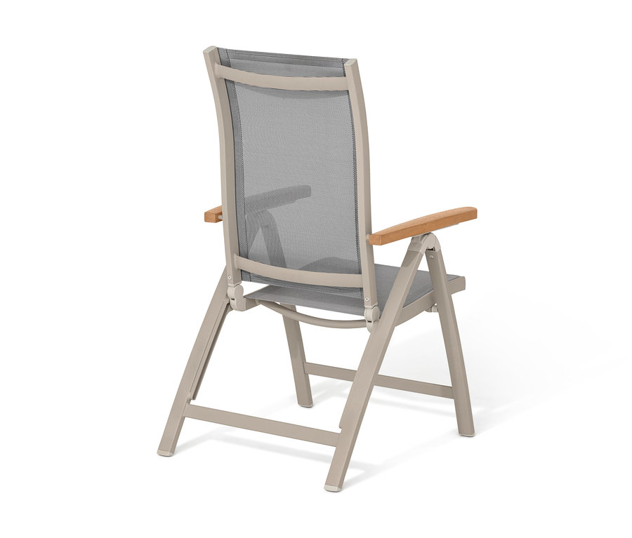 Rückansicht eines Hochlehners »Liska« mit verstellbarer Rückenlehne.