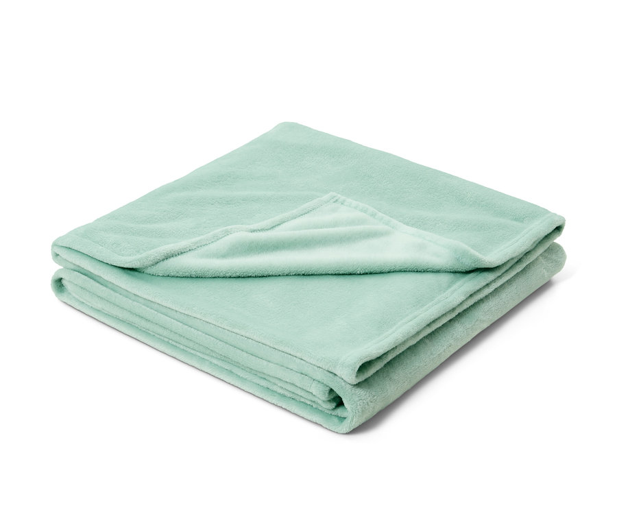 Zusammengelegte Kuscheldecke.