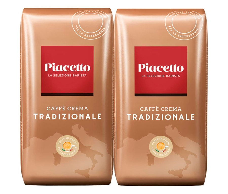 Piacetto Caffè Crema Tradizionale - 2x 1 kg Ganze Bohne