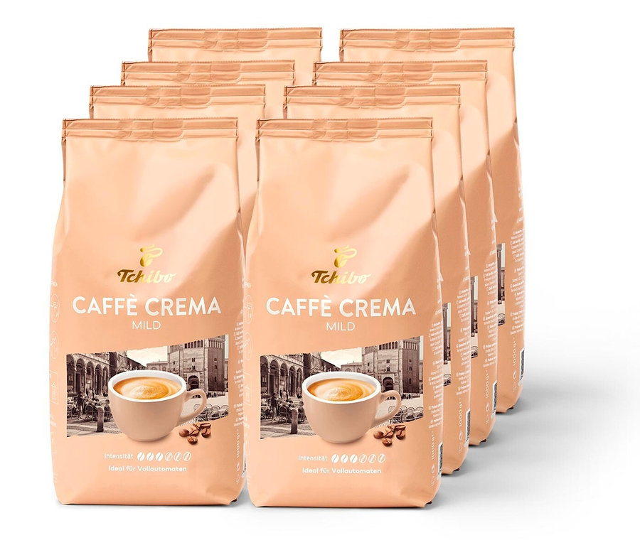 Caffè Crema Mild - 8 x 1 kg Ganze Bohne
