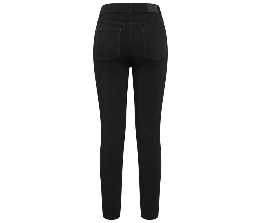 Rückansicht einer schwarzen Jeans.