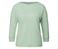Street One, T-Shirt mit Rippdetail, salbeigrün