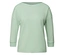 Street One, T-Shirt mit Rippdetail, salbeigrün