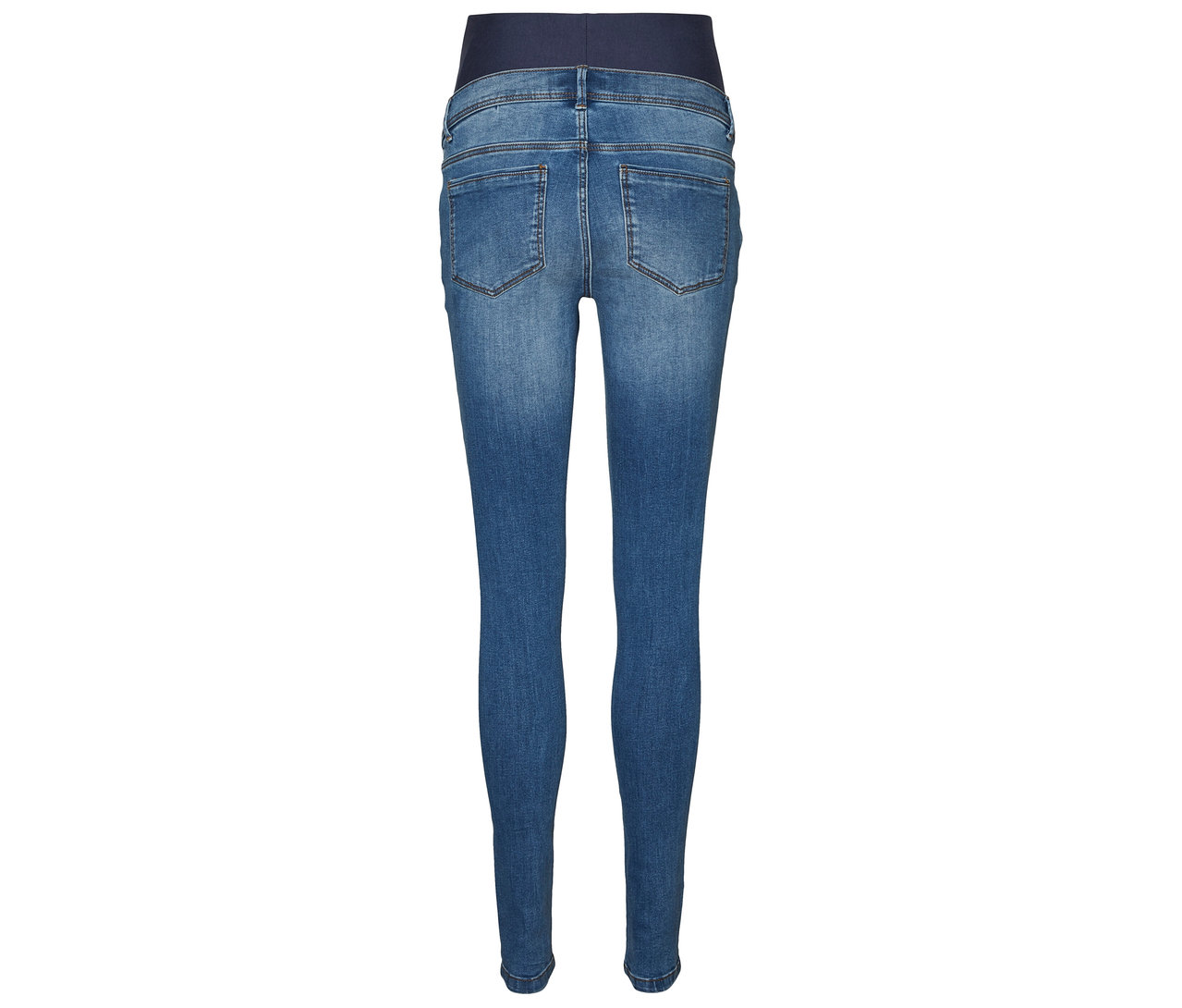 Die Rückansicht der MAMALICIOUS MLMILA SLIM MEDIUM BLUE JEANS A. NOOS.