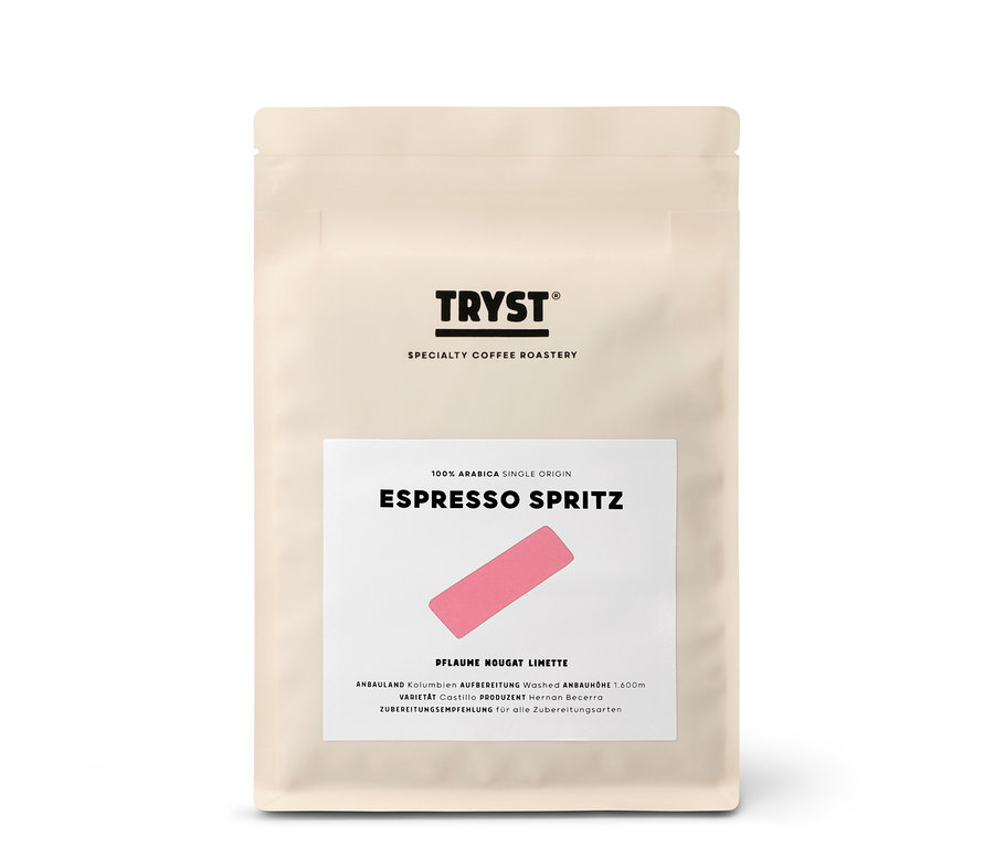 Ein Beutel TRYST - Espresso Spritz - 250 g Ganze Bohne.