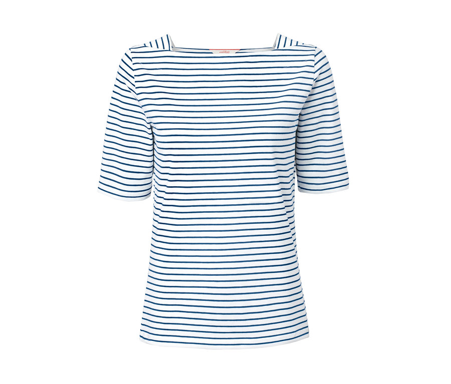 Gestreiftes Halbarmshirt.