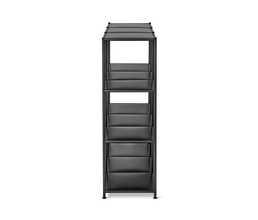 Ein offenes Regal Metall »CN3« in Schwarz.