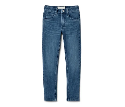 Blaue Kinder-High-Waist-Jeans – Fit »Lotta«.