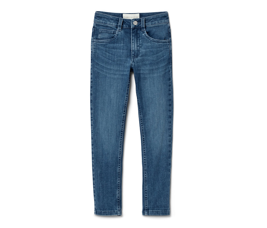 Blaue Kinder-High-Waist-Jeans – Fit »Lotta«.