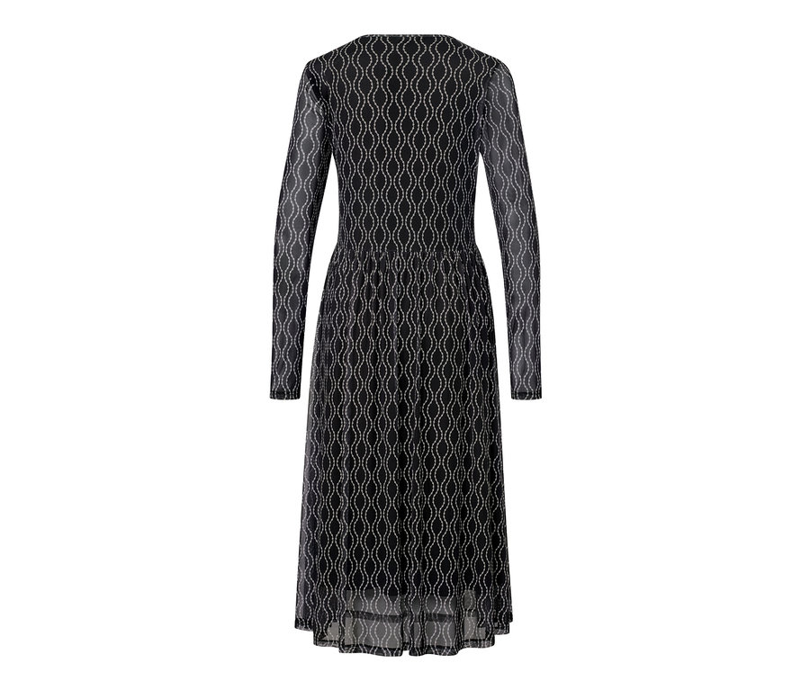 Ein bedrucktes Mesh-Kleid.