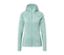 Mintfarbene Thermojacke mit Reißverschluss und Kapuze.