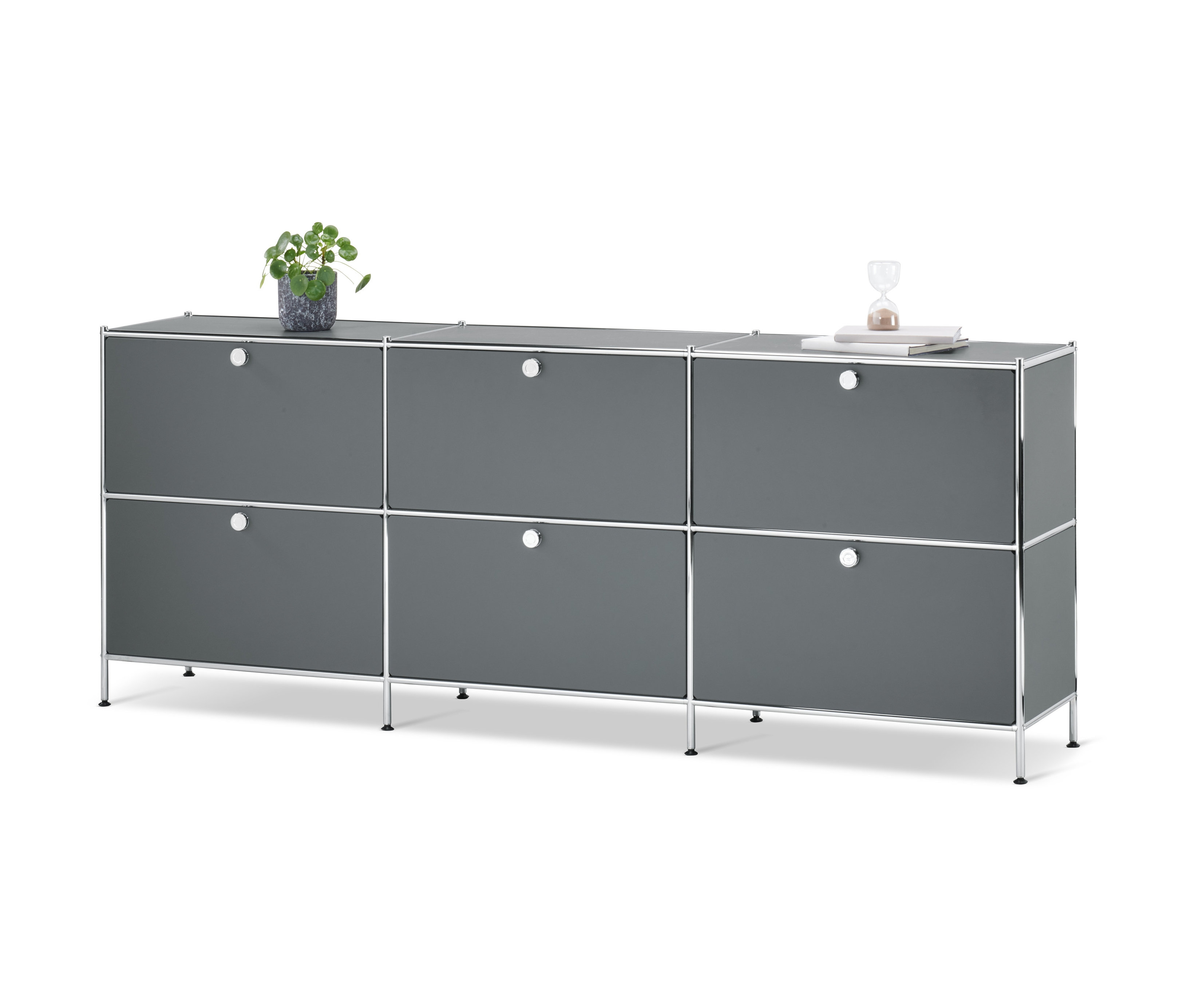 Graues Sideboard »CN3« mit 6 Klappen.