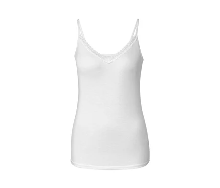 Weißes Hemdchen mit Spitze.