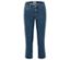 Blaue Jeans mit Knopf und Taschen.