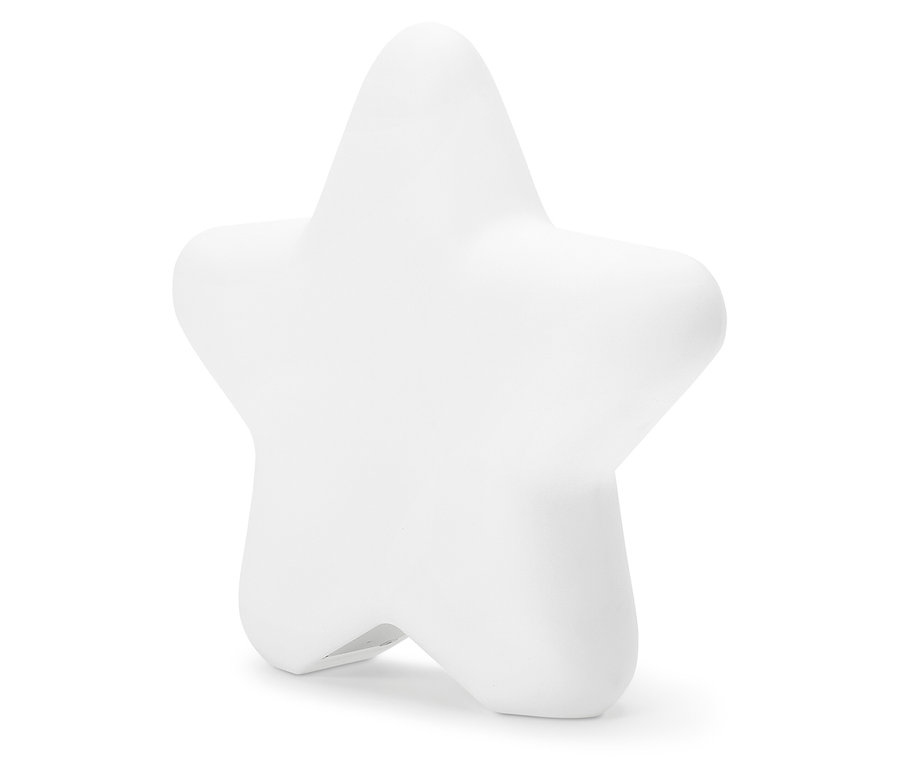 Ein weißer Stern steht auf einem weißen Hintergrund.