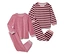 Zwei Kinder-Nicki-Pyjamas in Altrosa. Einer ist unifarben mit Sternen, der andere gestreift in Altrosa und Bordeaux.