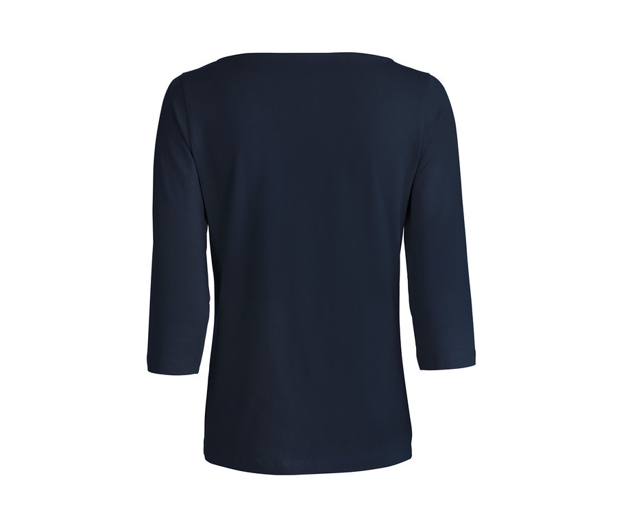 Marineblaues Shirt mit 3/4-Arm.