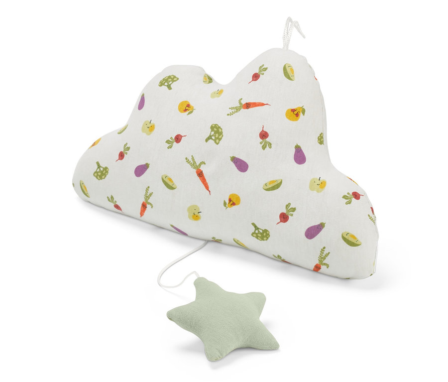 Baby-Spieluhr »Wölkchen« mit Gemüse-Motiv.