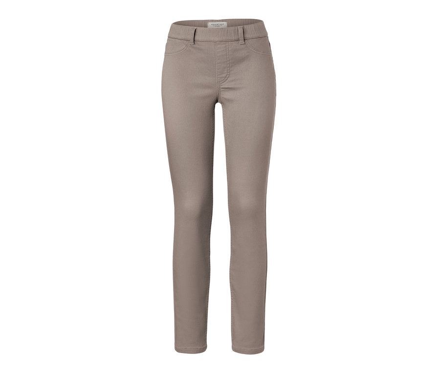 Taupefarbene Treggings – Fit »Nelly«.