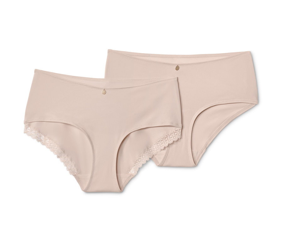 Zwei creme Pantys.