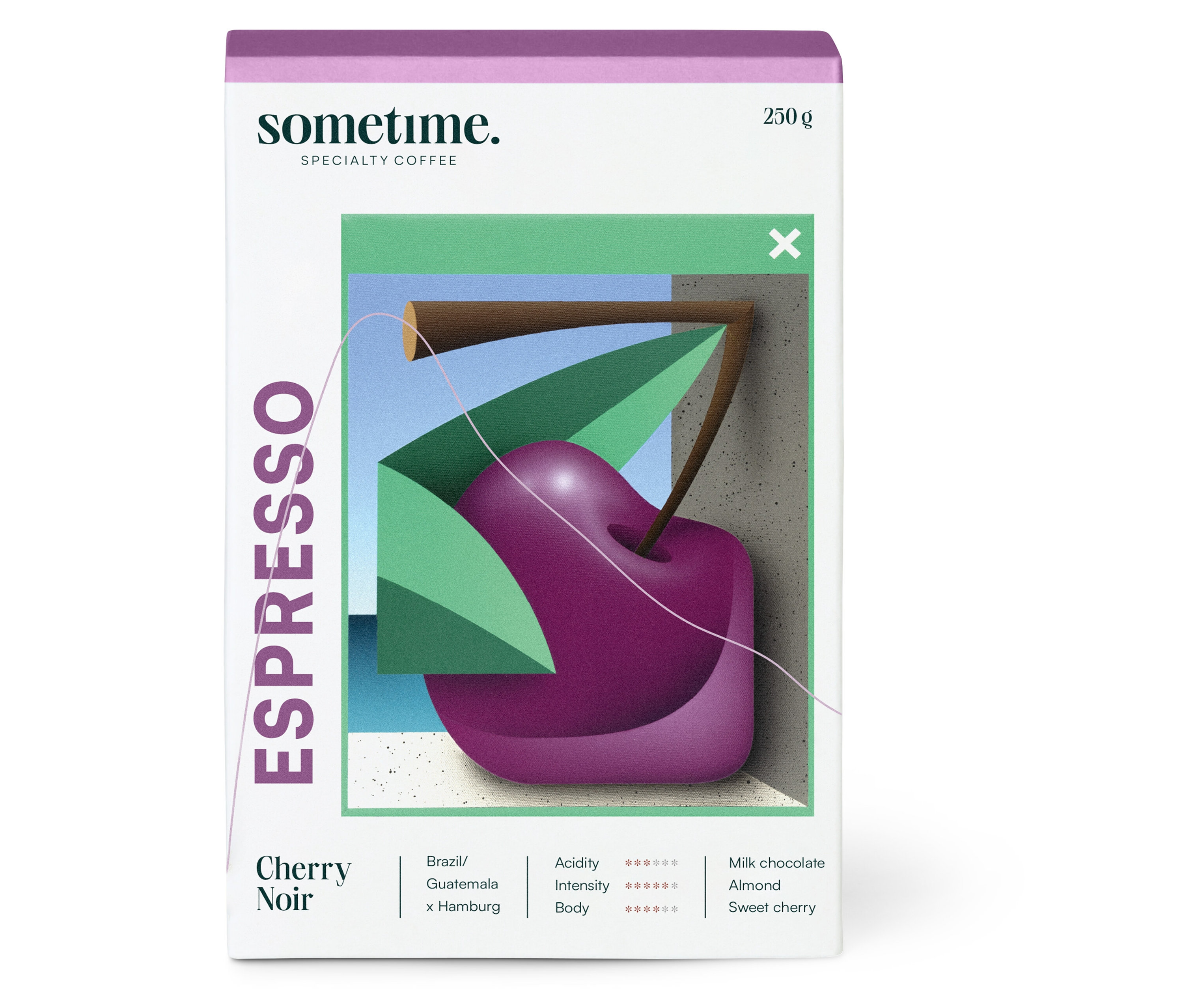 Packung sometime - CHERRY NOIR Espresso - 250 g Ganze Bohne.