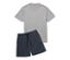 Shorty-Pyjama-Set, grau - Grau
