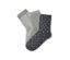 Drei Paar graue Socken.
