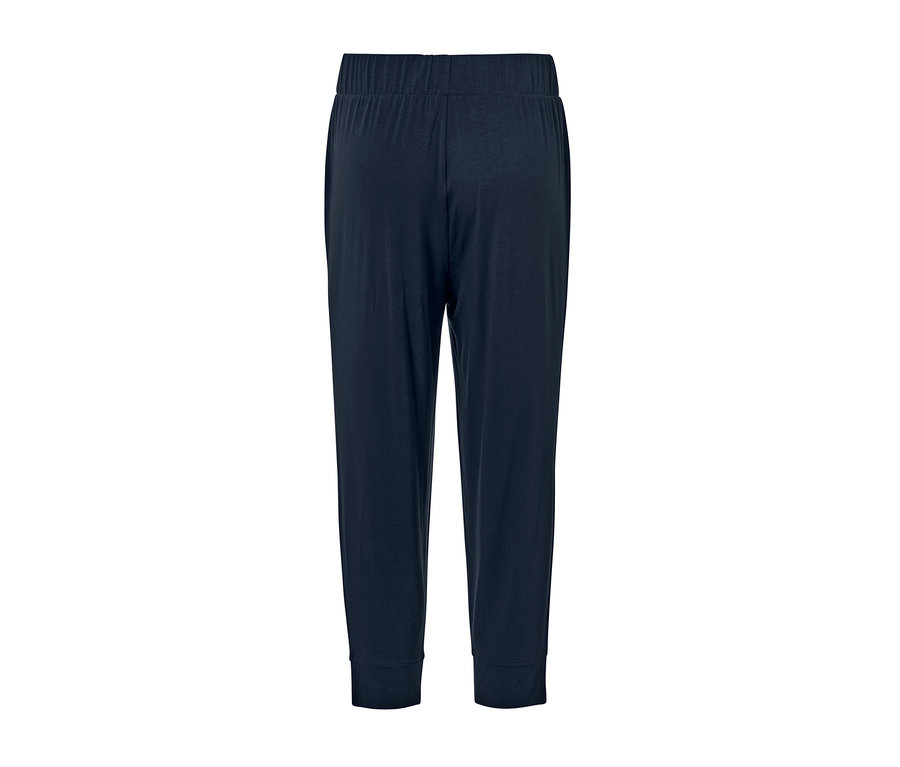 Marineblaue 3/4-Jerseyhose mit elastischem Bund.
