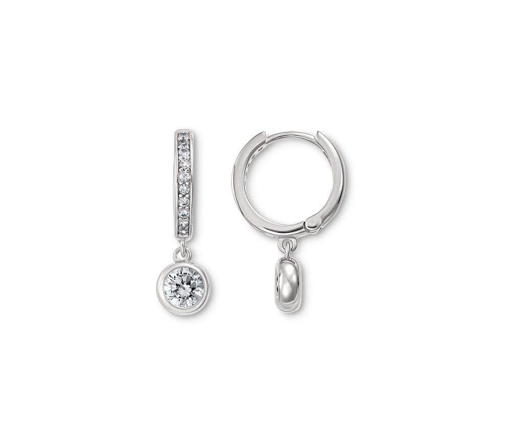 Zwei 925 Silber Creolen Zirkonia.